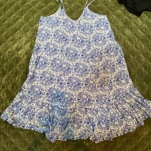 Blue and white sundress